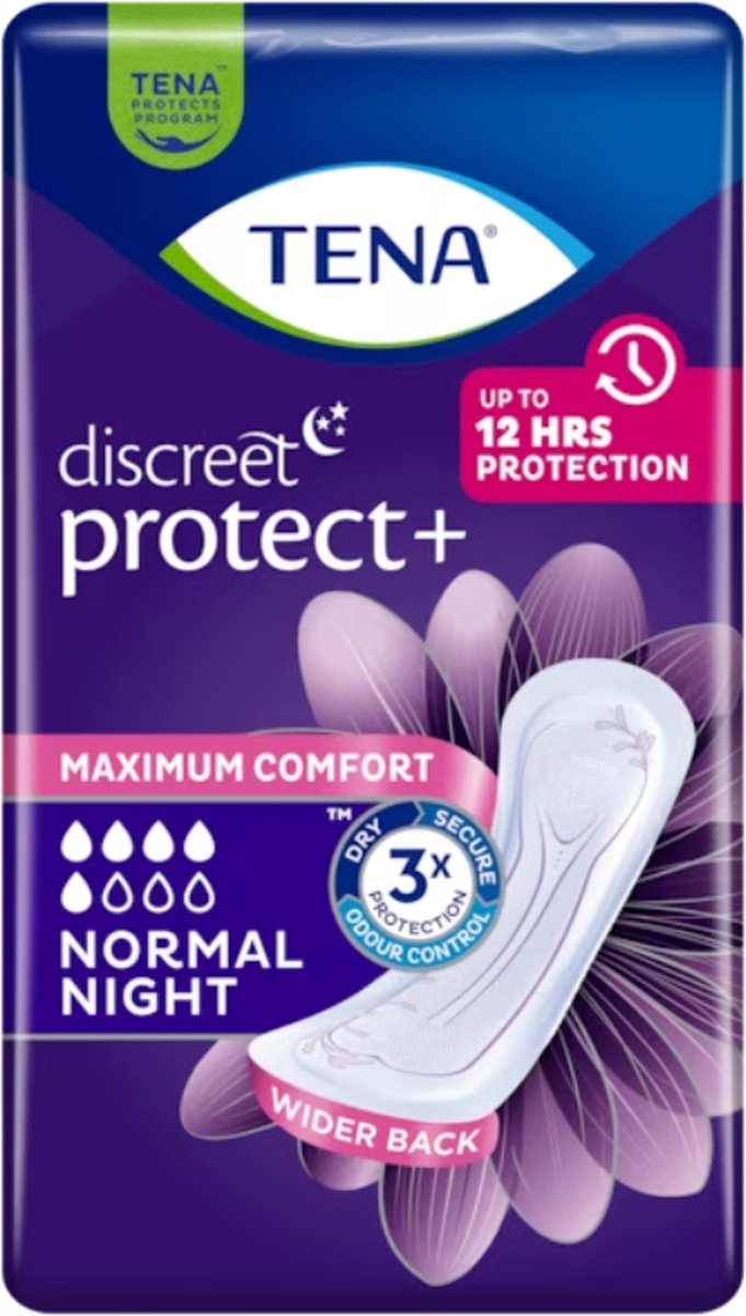 Goedkoopste Voordeelverpakking van 2 x TENA discreet normal night, 20st (760766