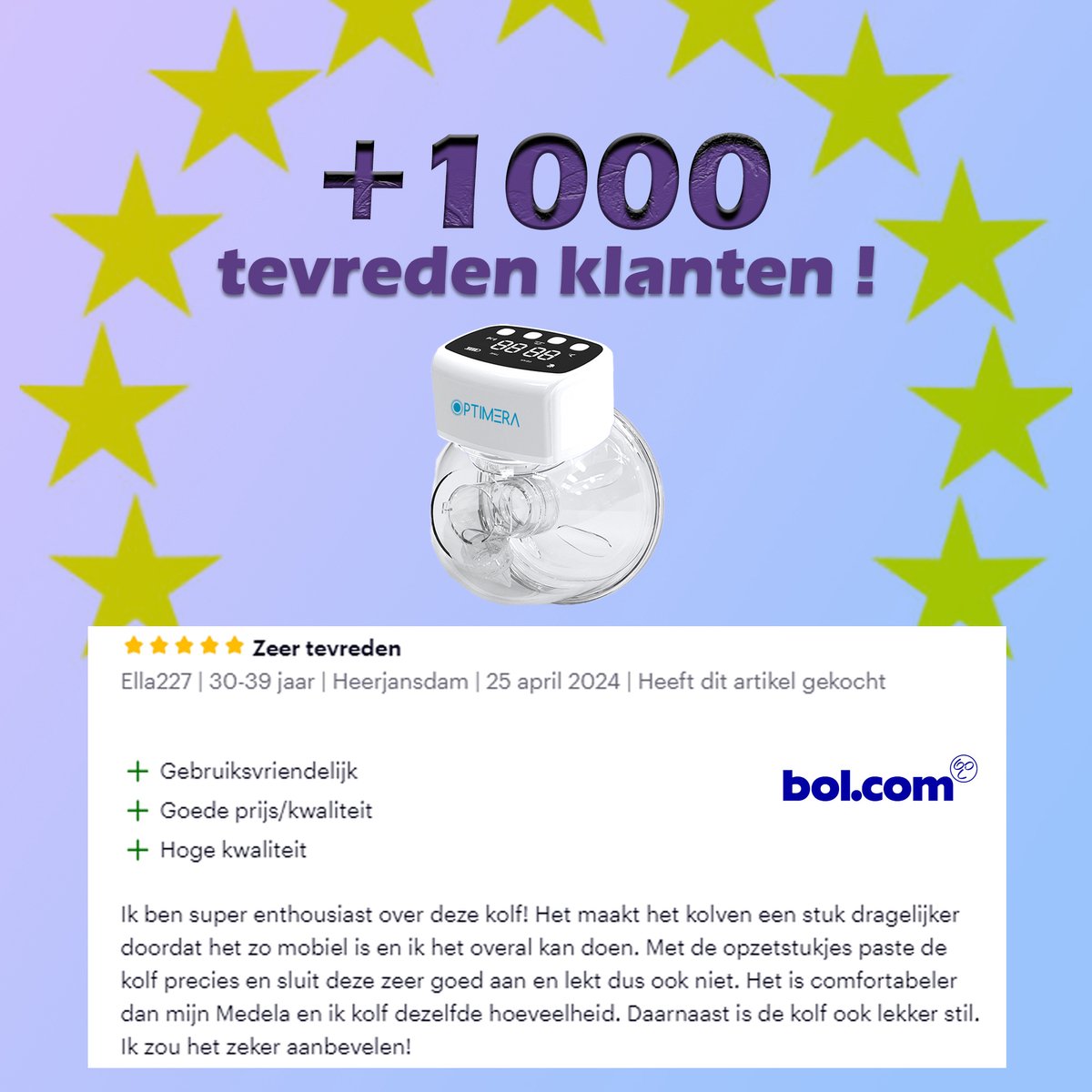 WM-TEC OPTIMERA - Handsfree Borstkolf - Elektrische Kolf thumbnail 2