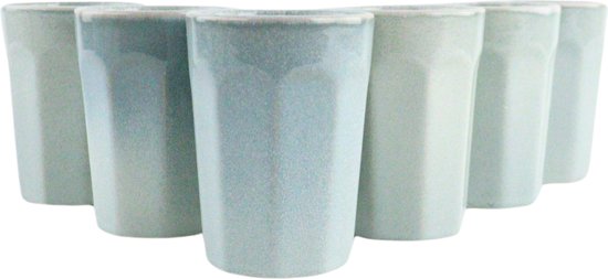 OTIX Koffie Kopjes - zonder Oor - Cappuccino - Mokken - 12 Stuks - 300 ml - Koffietassen - Aardewerk - BLUETT