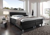 Bol.com Boxspring Bravo - 160 x 200 - Pocketvering - Stof Zwart aanbieding