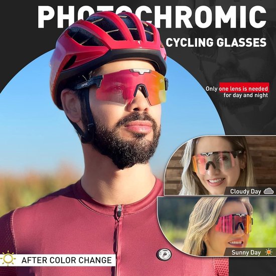KAPOVE-Lunettes photochromiques de cyclisme pour hommes et femmes, lunettes de soleil d'équitation de vélo de route de montagne, lunettes de sport de plein air, lunettes de vélo VTT 18 KAPOVE-Lunettes photochromiques de cyclisme pour hommes et femmes, lunettes de soleil d'équitation de vélo de route de montagne, lunettes de sport de plein air, lunettes de vélo VTT 18