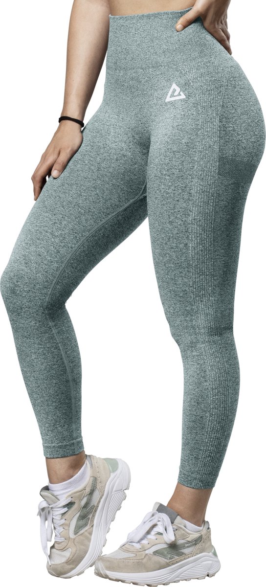 Mewave - Sportlegging blauw - Dames - Sportbroek - Sportkleding - Yoga legging - Hardloopbroek - Tiktok - Fitness - Maat XL