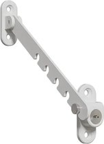 Loquet de fenêtre avec serrure - Support de fenêtre - Wit