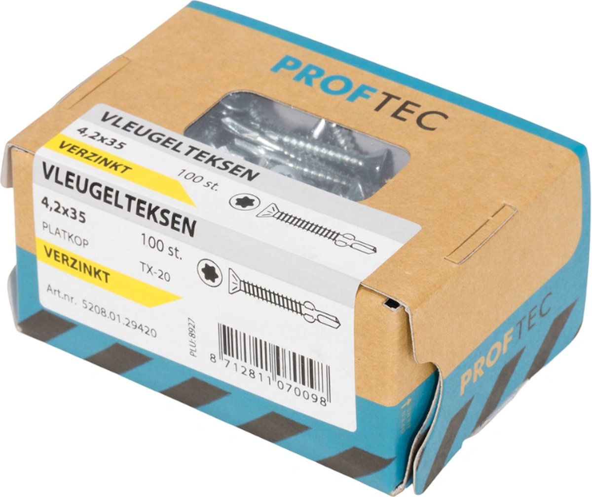 Stokeind M8x120 SW-6/TX-25 Verzinkt Proftec (25) -