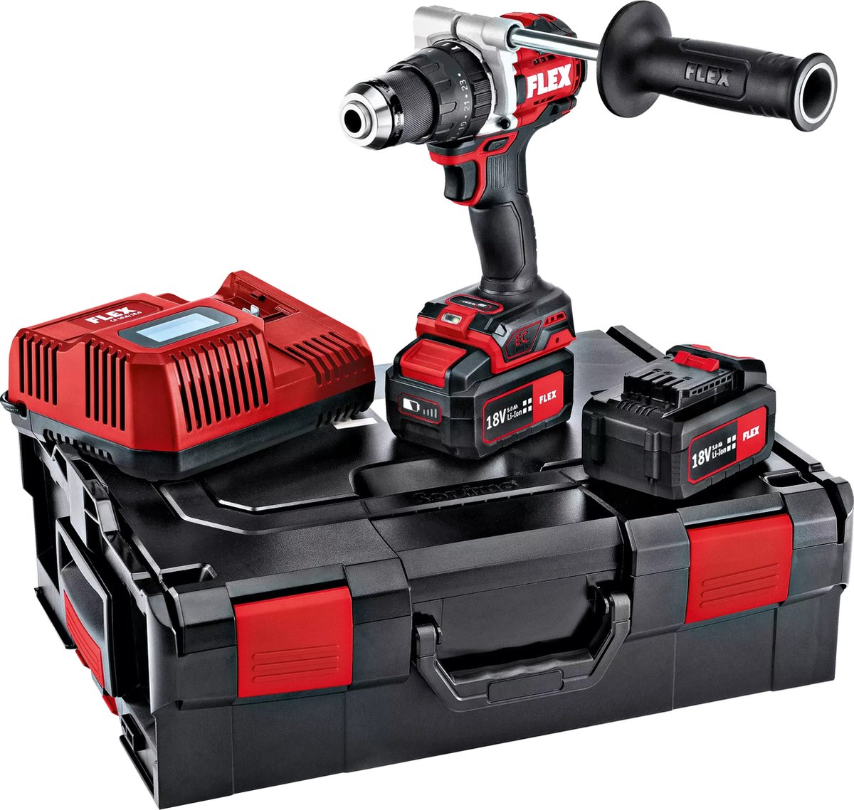 FLEX PD 2G 18.0-EC-HD/5.0 Accu Boormachine SET + 18 Volt Accu's & Snellader in Systainer