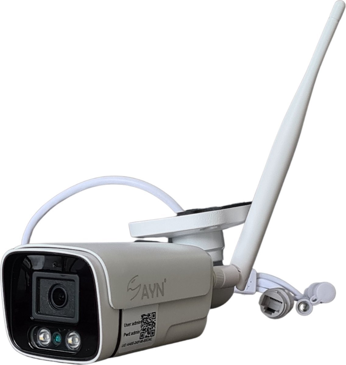 Sayn Model 2.2 - IP beveiligingscamera 2024 - 1080P - 2MP - Full HD - WiFi - Bewegingsdetectie - Buiten en Binnen - geluidsdetectie - Bewakingscamera - Nachtzicht - P2P - Bewakingscamera - Waterdicht Beveiligingscamera - 128GB Sd Card
