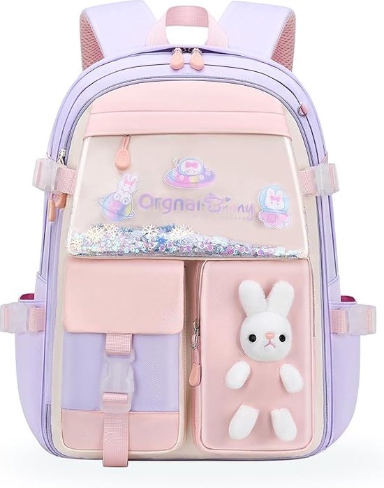 Cartable Fille Esquisse - Sac à Dos Polyvalent Multicolore - Neuf Sans étiquettes