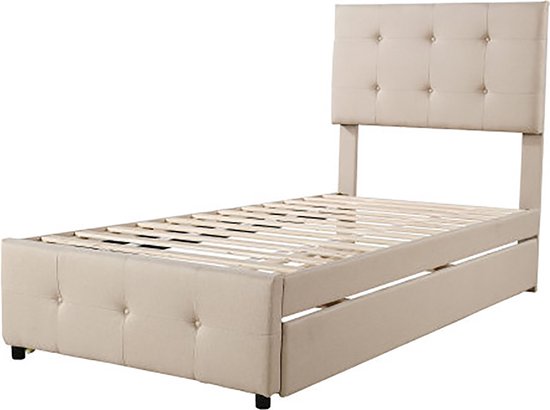 MQGPM Kinderbed, gestoffeerd bed, 90 x 200 cm, hydraulisch eenpersoonsbed met lattenbodem van metalen frame en verstelbaar hoofdeinde, bedframe met opbergruimte, linnen, roze MQGPM Kinderbed, gestoffeerd bed, 90 x 200 cm, hydraulisch eenpersoonsbed met lattenbodem van metalen frame en verstelbaar hoofdeinde, bedframe met opbergruimte, linnen, roze