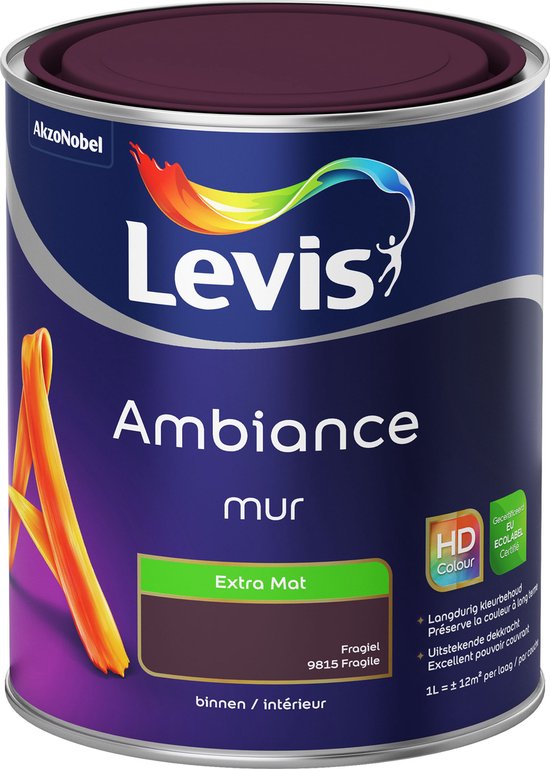 Peinture pour les murs Levis Ambiance - Extra Mat - Fragile - 1L