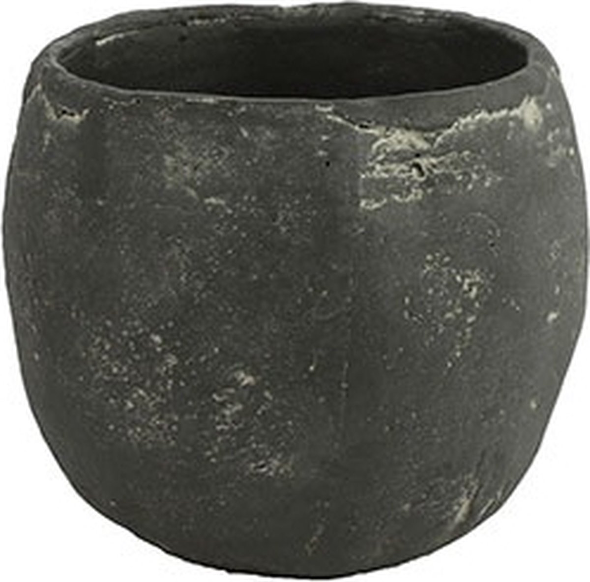 Countryfield Bloempot Marvin aardewerk L14,5B14,5H12CM antraciet