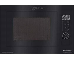Kaiser magnetron EM 2510, multifunctionele magnetron (kwartsgrill, ontdooien, 12 automatische programma's - 21 bedieningsfuncties), 25.00 l, inbouwmagnetron, zwart glas, 25L, convectie, grill, 21 functies