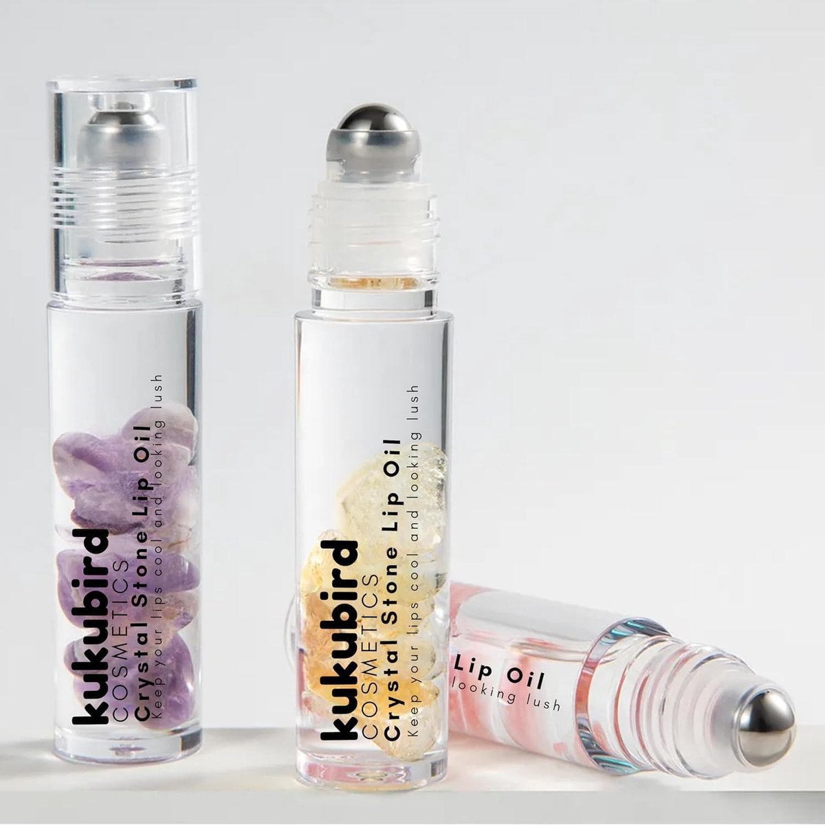 Kukubird Gloss Roller Mirror Lip Plumper Oil Transparante Crystal Lip Oil (Lip Oil Crystal Blue)
