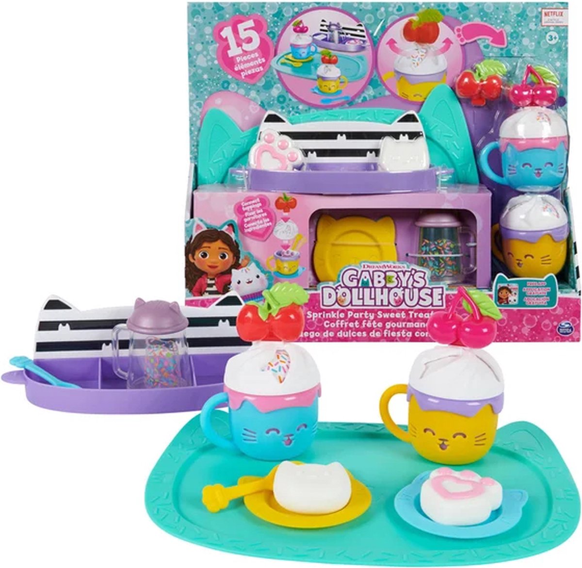 Gabby’s Poppenhuis - Spikkelfeest-serviceset met accessories — afbeelding 14