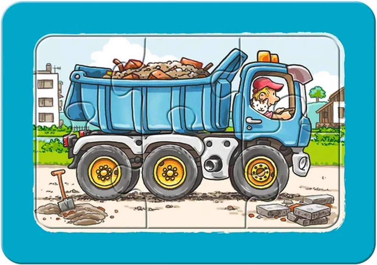 Ravensburger Graafmachine, tractor en kiepauto- My First puzzels -3x6 stukjes - kinderpuzzel — afbeelding 6