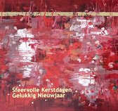 Kerstkaarten kunst met goudfolie - 10 stuks - met enveloppen