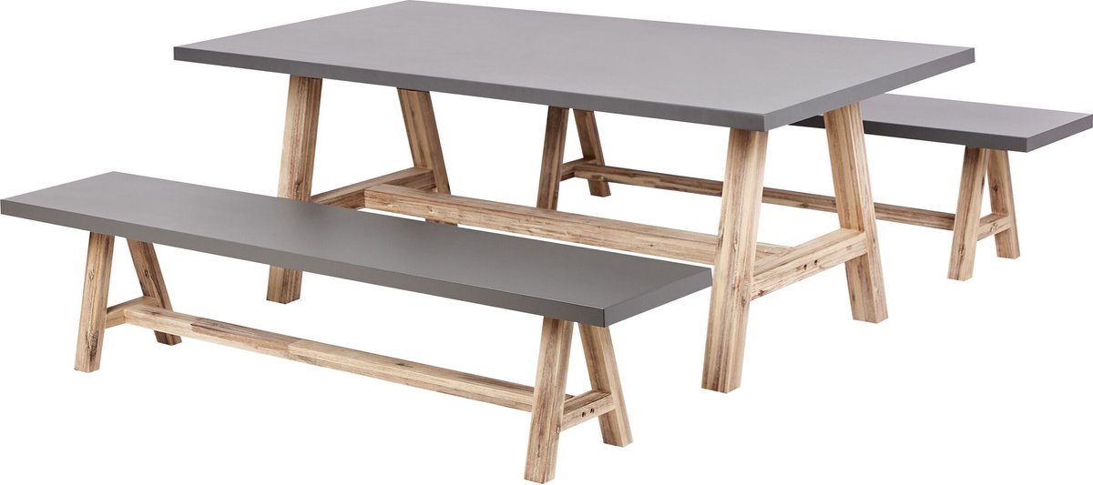 TONNARE - Tuinset 6-zits - Grijs - Beton