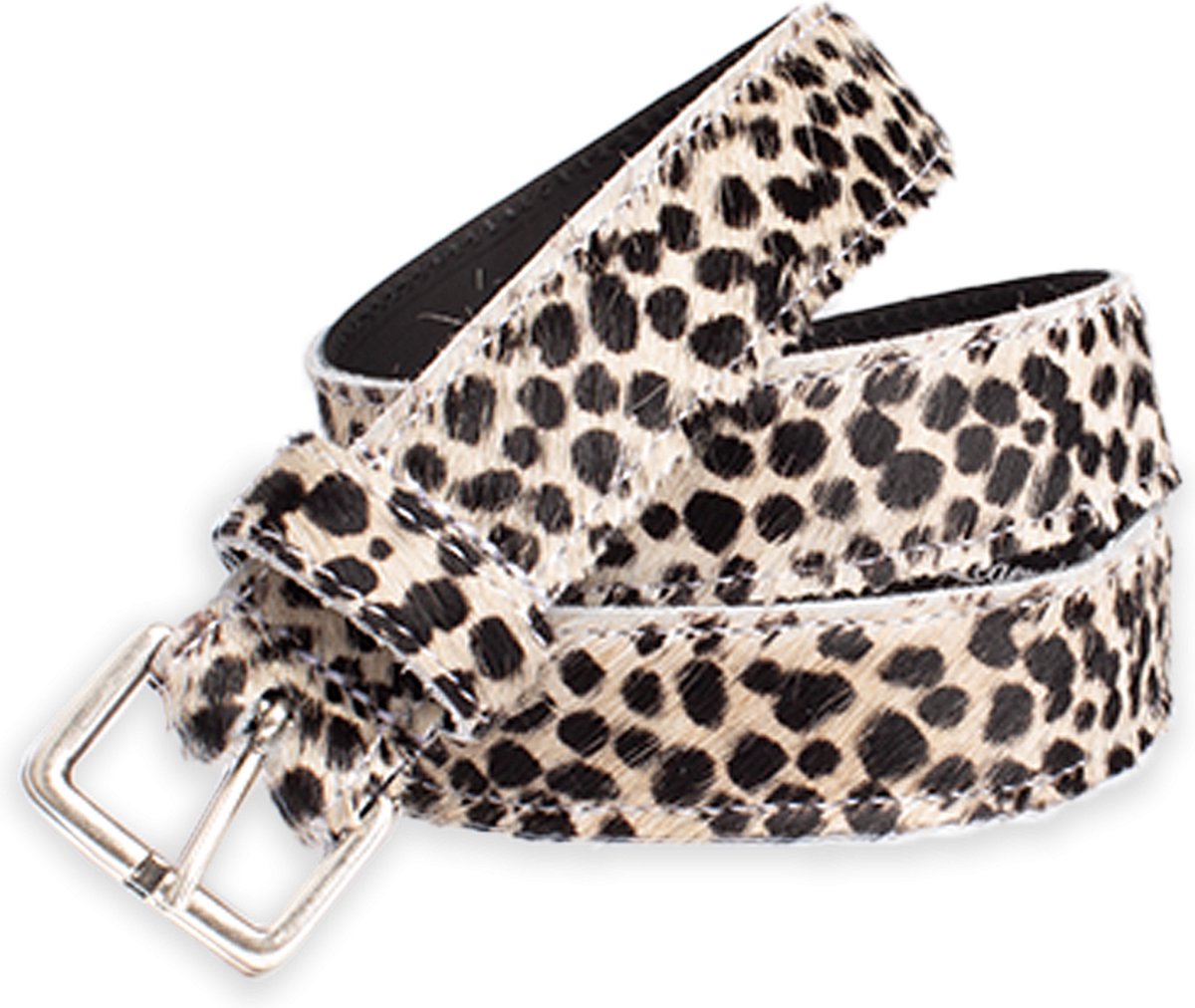 Legend Dames - Leren riem - Cheeta Wit - 90cm