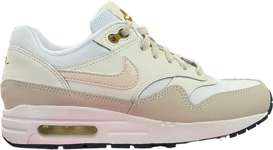 Nike Air Max 1 (GS) Wit/Beige/licht roze - maat 36.5 | bol