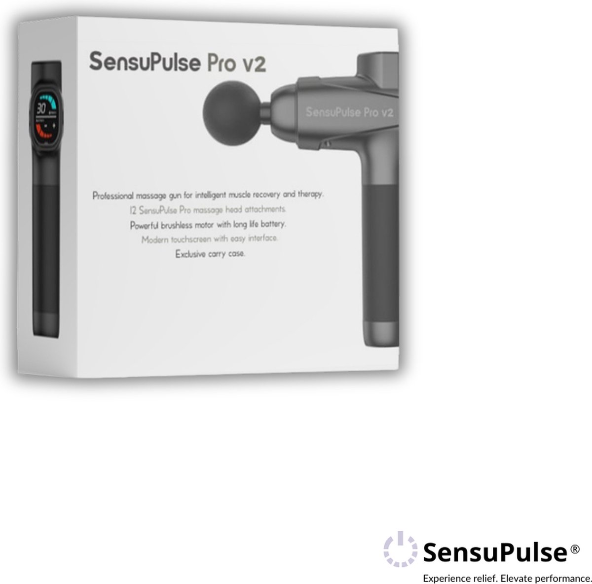 SensuPulse Pro V2 Massage Gun - Professioneel Massage Apparaat - 12 Opzetstukken - 30 Snelheden - Spierherstel en Ontspanning - Massage Pistool - Fitness en RSI Klachten - Gratis Drukpuntmassagetechnieken Handleiding - Shiatsu — cadeau in Sport & Outdoor - foto 8