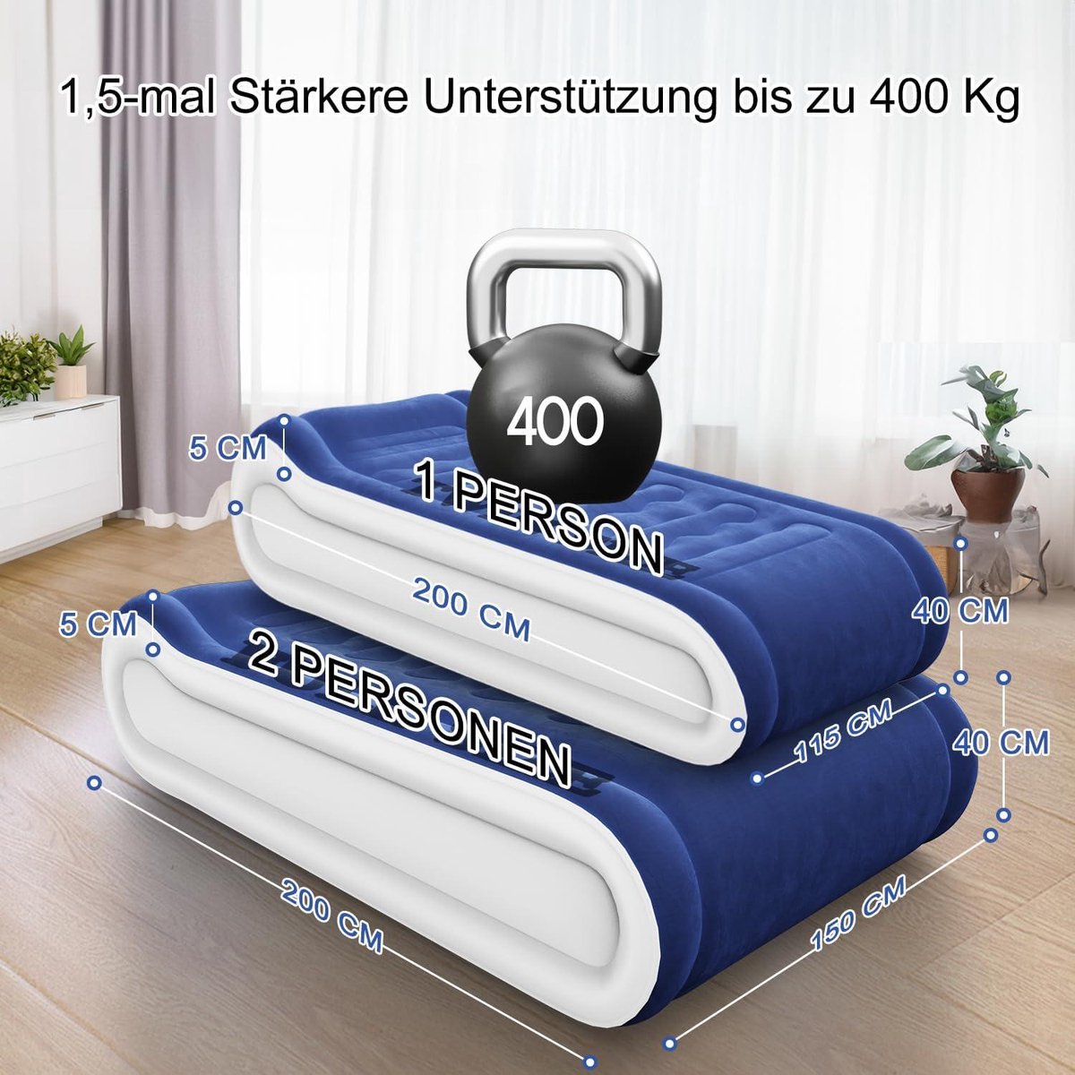 Matelas Gonflable Simple Double Avec Pompe Électrique - Grand Matelas