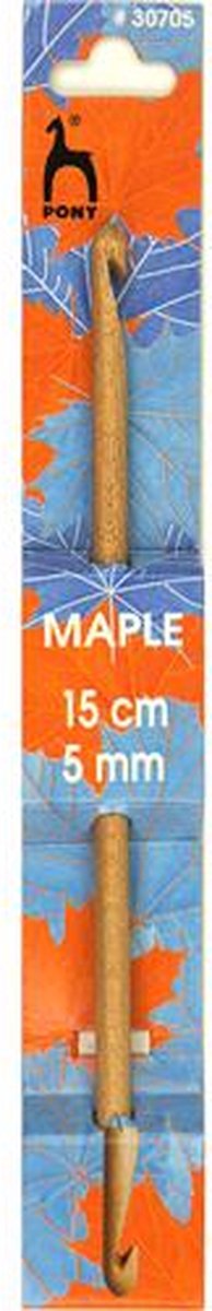 Pony Maple houten haaknaald 15 cm 5 mm