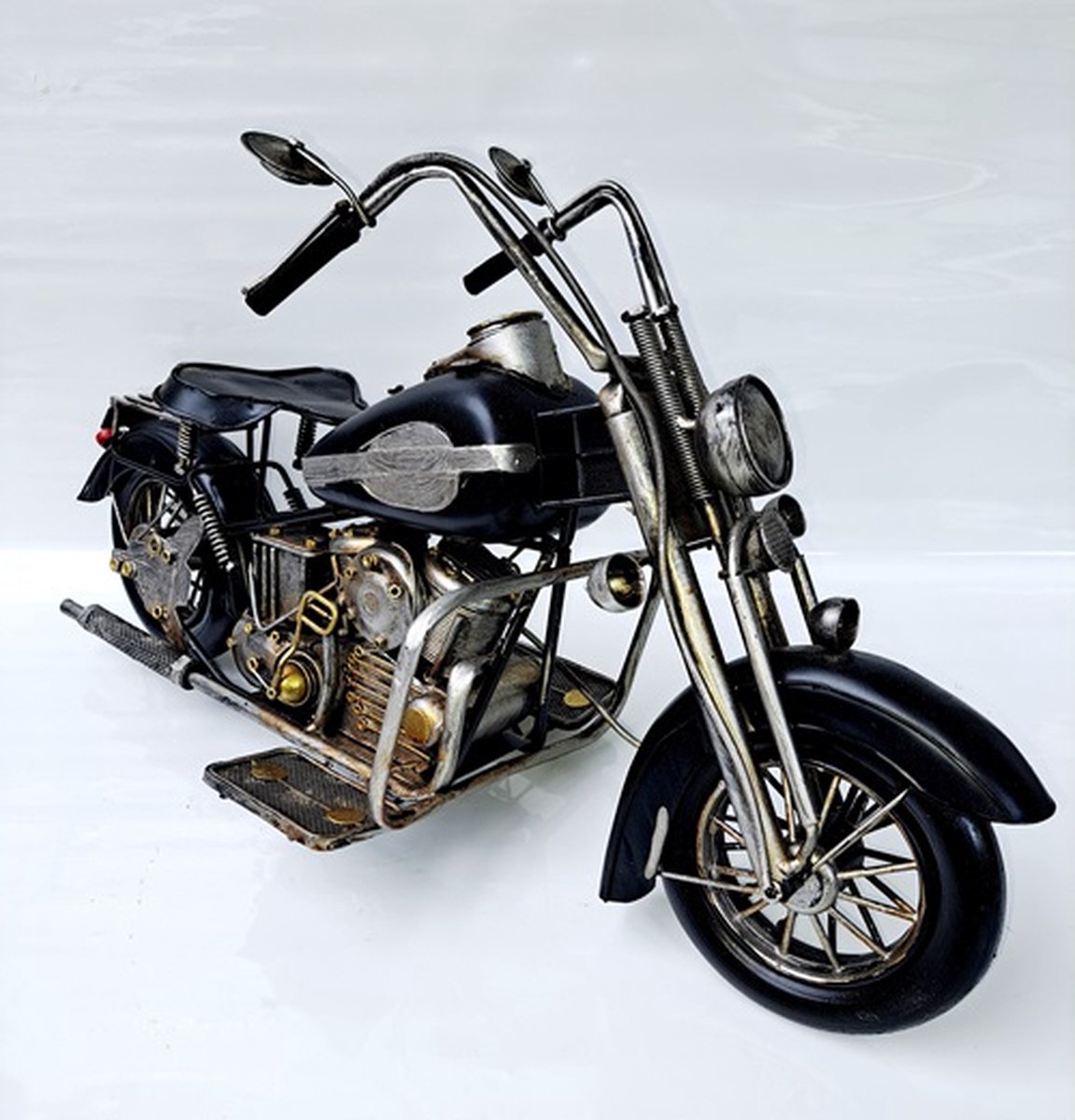 Grote Harley motor - Metalen decoratie - 58 cm - 24385 | bol