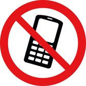 5 Stickers van 20 cm | Verboden Hier je telefoon te gebruiken stickers