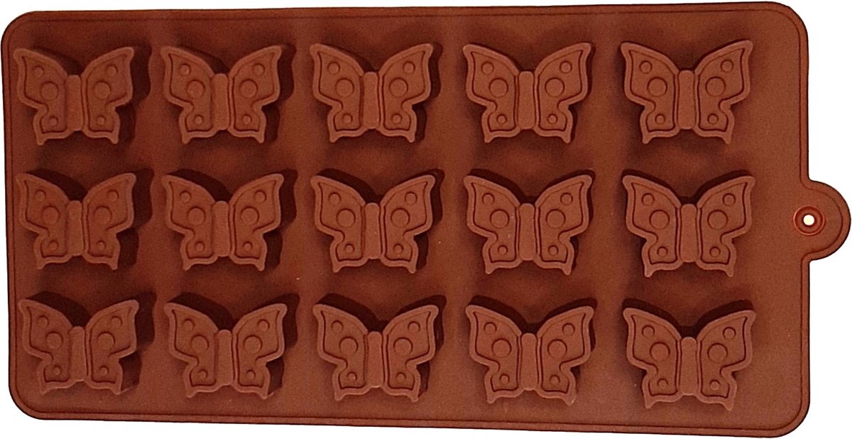 EIZOOK CHOCOLADE PRALINE VLINDERS 15 21.5X10 CM