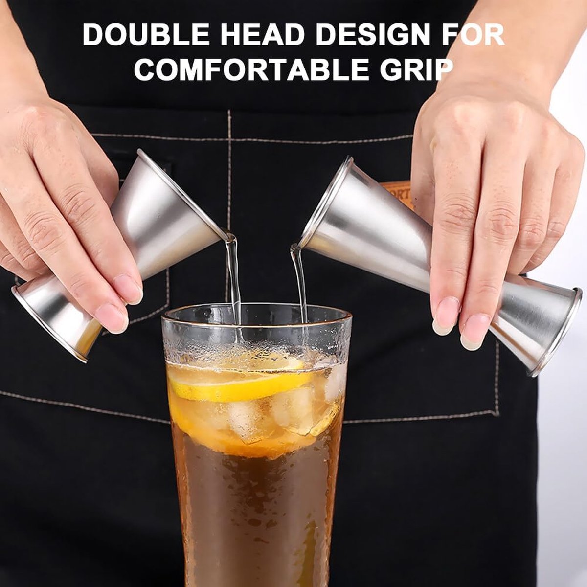 Lot De 3 Verres Doseurs En Inox Pour Cocktails - Double Graduation (3cl/4cl/5cl) - Idéal Bar, Maison, Mixologie