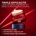 Rode pot met crème, Revitalift Laser X3 JOUR. Triple efficacité, lisse les rides, raffermit et rend la peau plus éclatante.