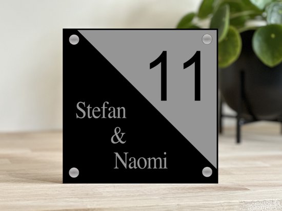 Plaque signalétique triangle de porte avant noir MAT