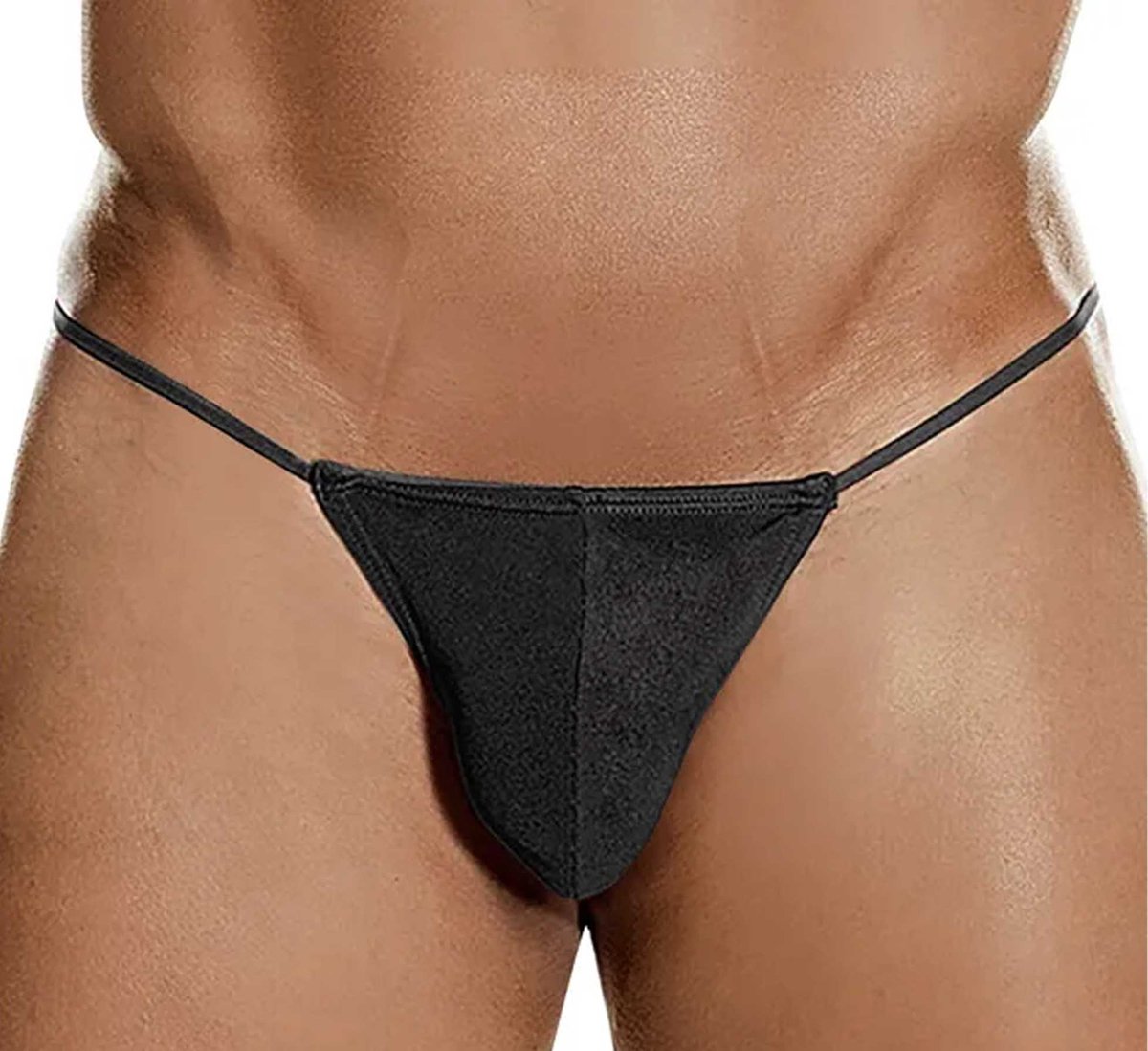 Goedkoopste Heren String - Zwart - Mannen Lingerie - Seks Ondergoed - One Size Onderbroek
