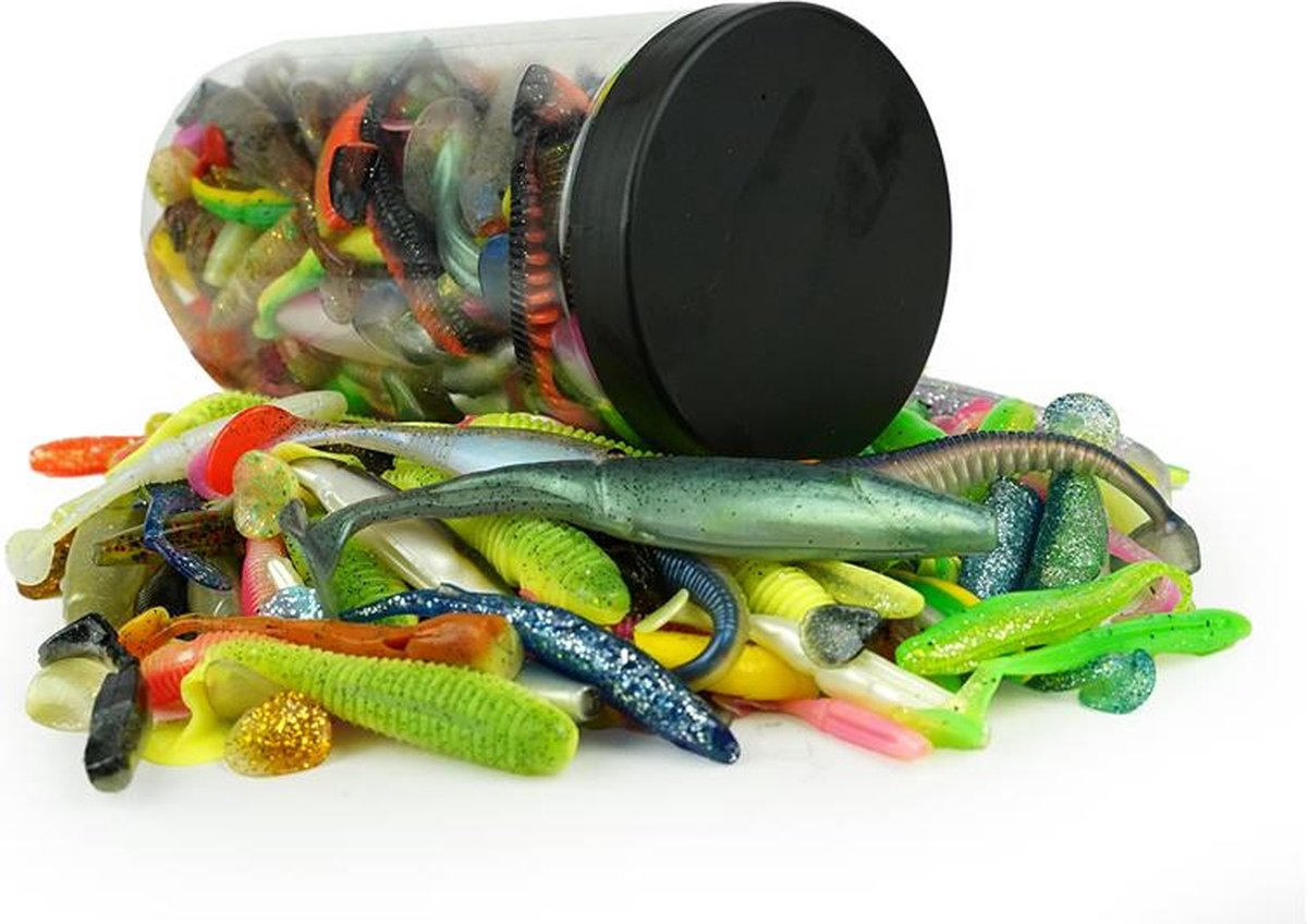 Eurocatch - Softbait Kunstaasset Pot 800g - Assortiment - Kunstaas -Shads - Twisters