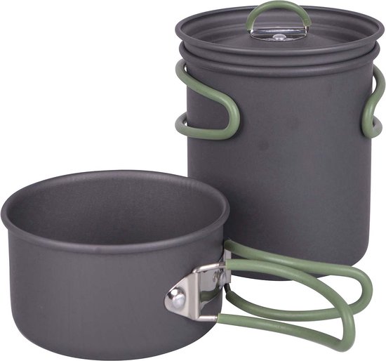 Bo-Camp - Pannenset - Explorer - 2-Delig - Hard anodized - Aluminium