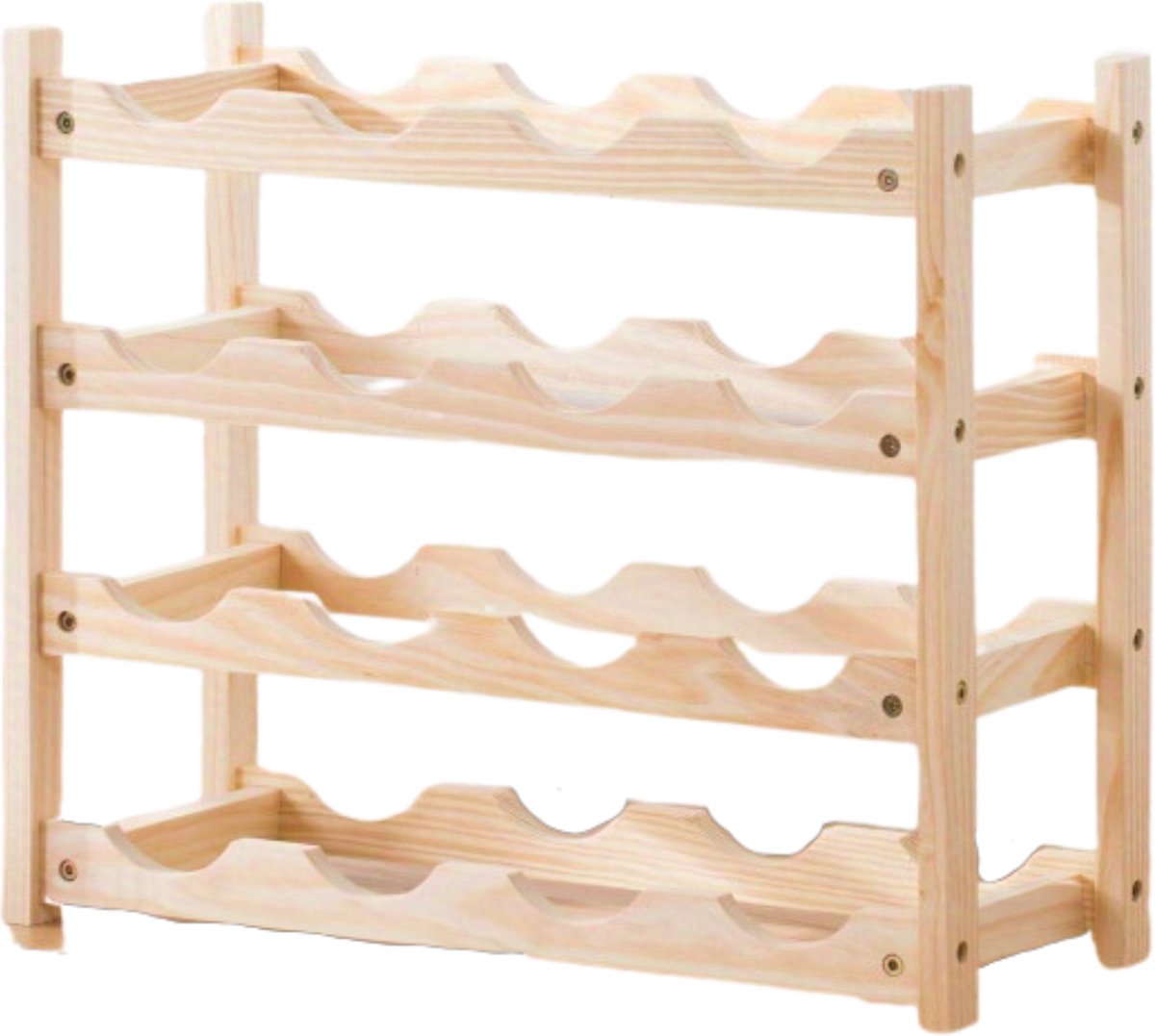 Nivard Wijnrek Muur Hangend Wand Wandmontage Metaal Flessenhouder 16 Flessen Wijnglazenhouder Wijnglazenrek