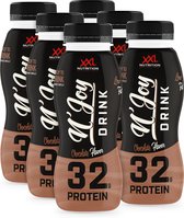 Bol.com XXL Nutrition - N'Joy Protein Drink - Chocolade - Kant en Klare Eiwitshake Proteďne Supplement - 80% Caseďne & 20% Whey ... aanbieding