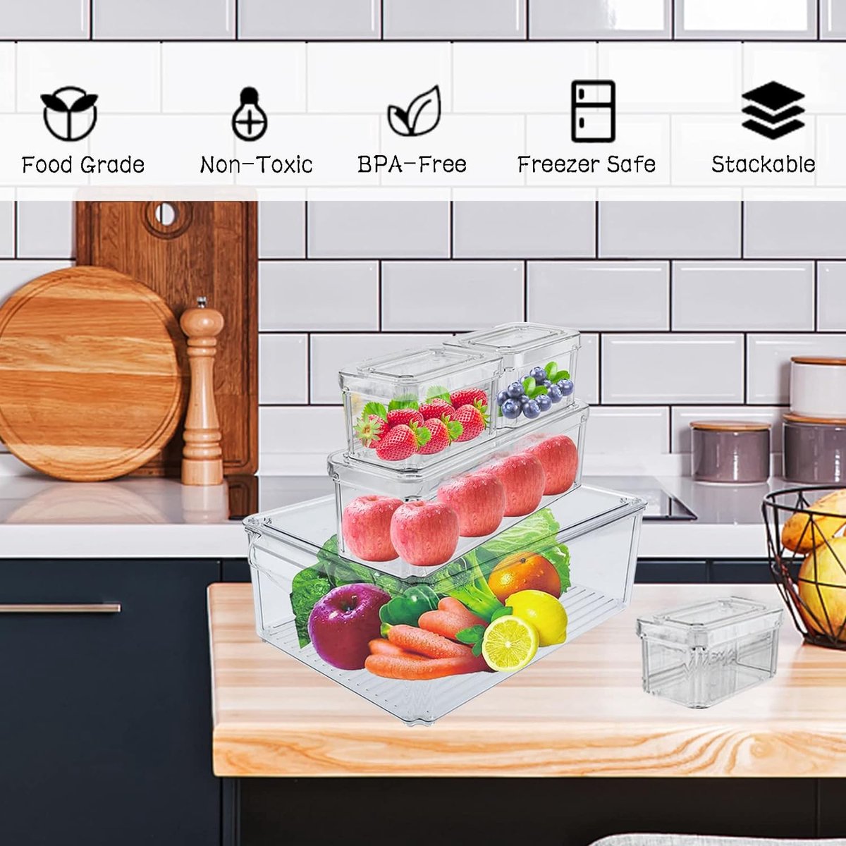 koelkast organizer set 7 pack