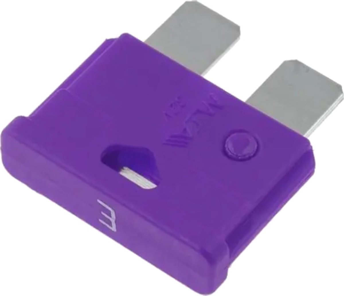 Autozekering - 3 Ampere - Paars - 10 stuks