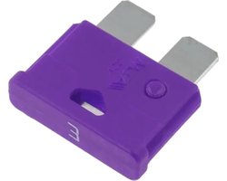 Autozekering - 3 Ampere - Paars - 10 stuks