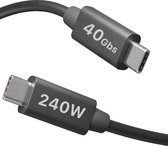 Bol.com USB 4 Kabel - USB C naar USB C - 40 GBps Data - 100W - Ondersteunt 8K Ultra HD 60Hz - 1 Meter - Geschikt voor Apple iPho... aanbieding