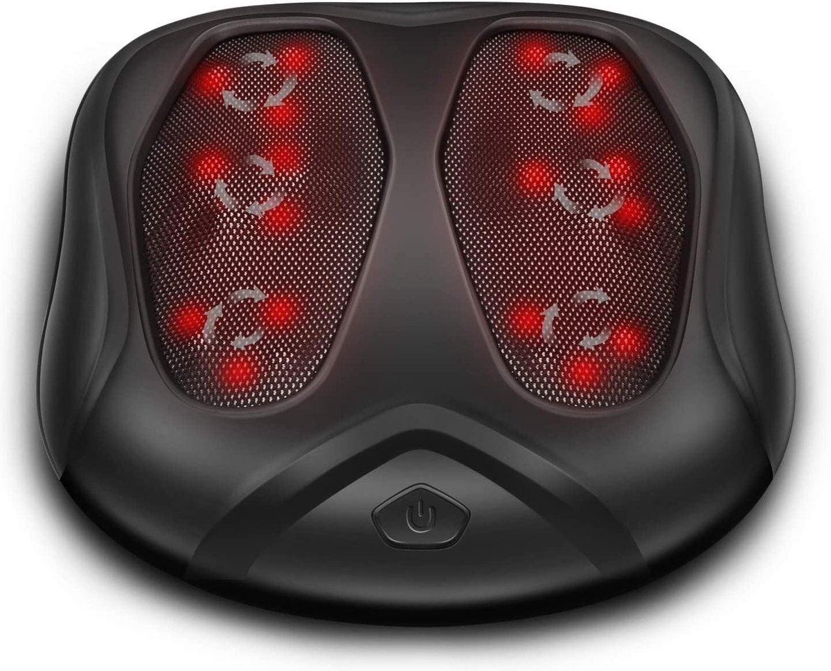 Bol.com Nekteck Shiatsu Voetmassageapparaat met weldadige hitte en infraroodwarmtefunctie - Elektrisch massageapparaat voor plan... aanbieding