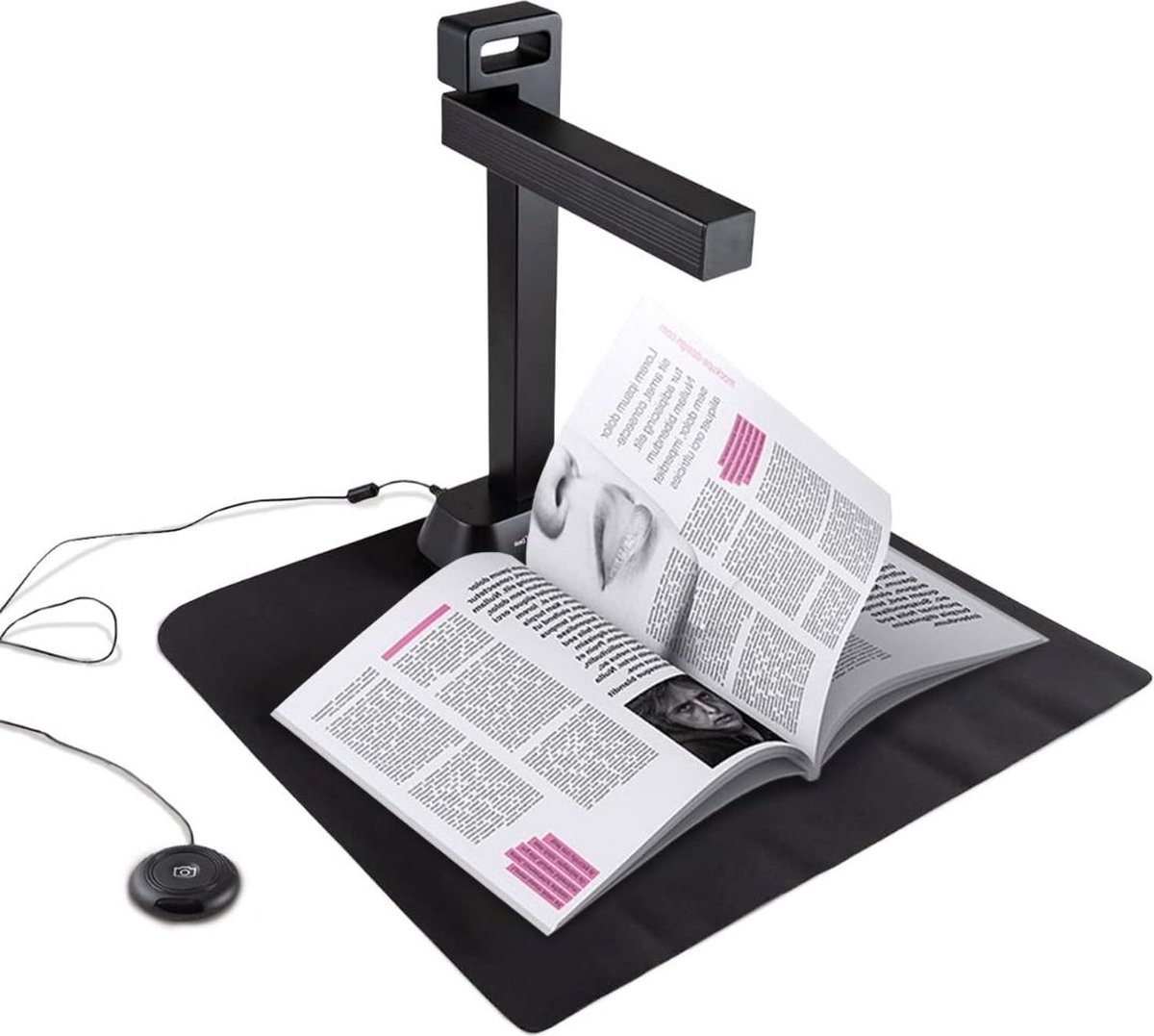 Smart Boekenscanner - Documentenscanner via USB – Scanner – Document Camera - Zwart thumbnail 6