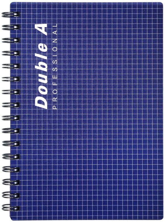 Double A Notebook - Notitieboek A5 - PP omslag - gelinieerd - 200 blz - Donkerblauw