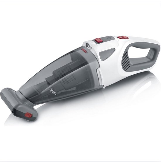 Foto: Handheld vacuum cleaner handstofzuiger draadloos langdurige batterij kruimeldief snoerloos wet dry wit grijs