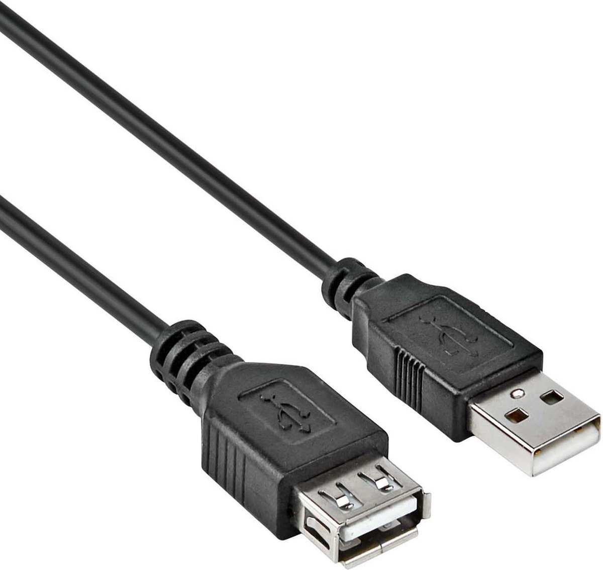 USB verlengkabel 2.0 - Zwart - 1 meter - Allteq