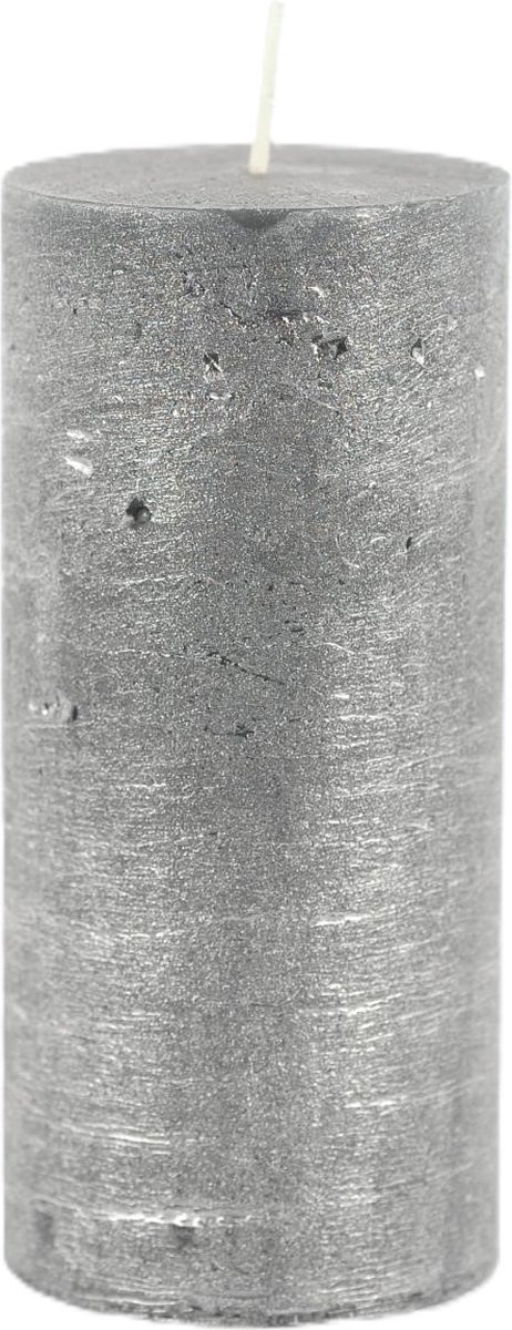 Rasteli Luz Your Senses Stomp Kaars Zwart-Black Silver D 7 cm H 15 cm
