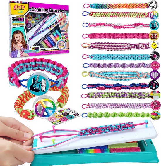 Vriendschapsarmband-maakset voor meisjes, doe-het-zelf-knutselsets Speelgoed voor 5-12 jaar sieradenmaker kinderen. Creative handweven， sieradenset voor kinderen， Feestartikelen Knutselset, Creativiteitsdoos voor kinderen，Knutselen，kerstcadeau
