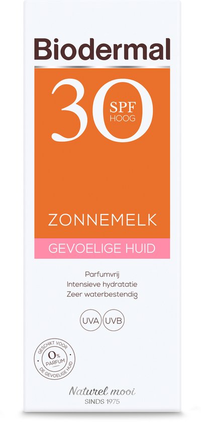 Biodermal Zonnebrand Gevoelige huid - Zonnemelk - SPF 30 - 200ml