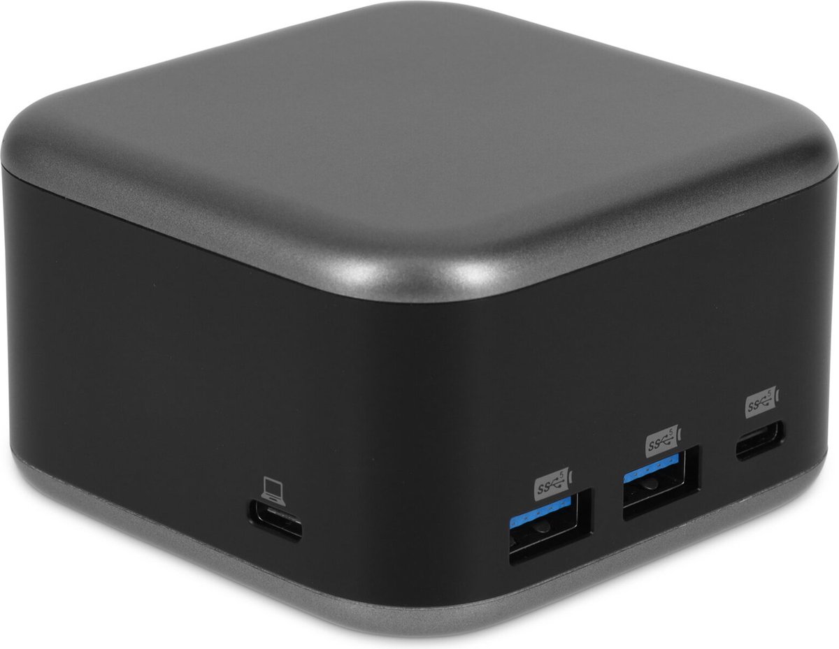 LMP PowerDock - USB-C GaN Power Adapter & 5-Port USB-C Dock - Black
