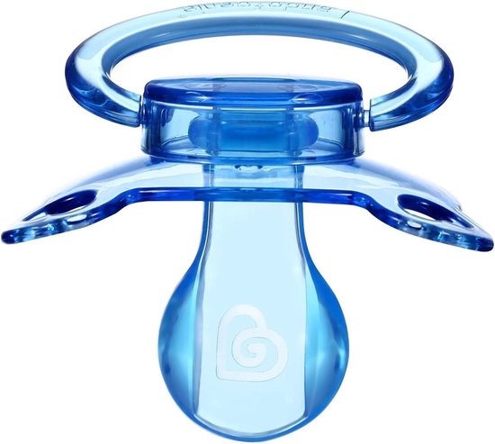 Grote Zuignap Fopspeen Volwassenen Transparant Berenmodel 2 stuks Rozeachtig Blauw - Lange Fopspeen met Zuignap van Moemoe Baby Products — afbeelding 2